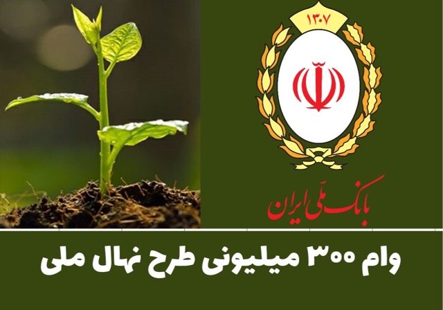 جزئیات وام 300 میلیون تومانی بانک ملی در طرح نهال